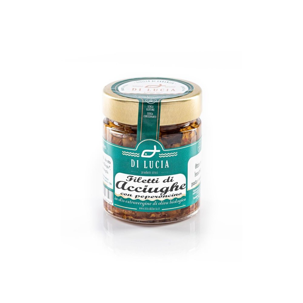 Filetti di acciughe con peperoncino 150 gr - Ciaoone