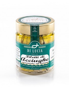 Filetti di Acciughe marinate al limone in olio biologico -