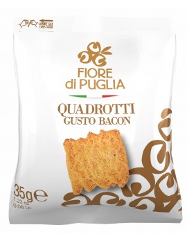 QUADROTTI AL BACON - 60 BUSTINE DA 35GR -FIORE DI PUGLIA -