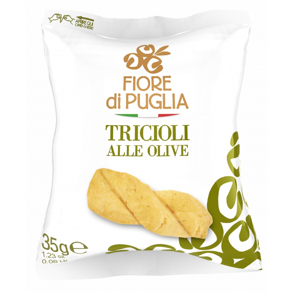 TRICIOLI ALLE OLIVE 35GR - 60 CONFEZIONI - FIORE DI PUGLIA -