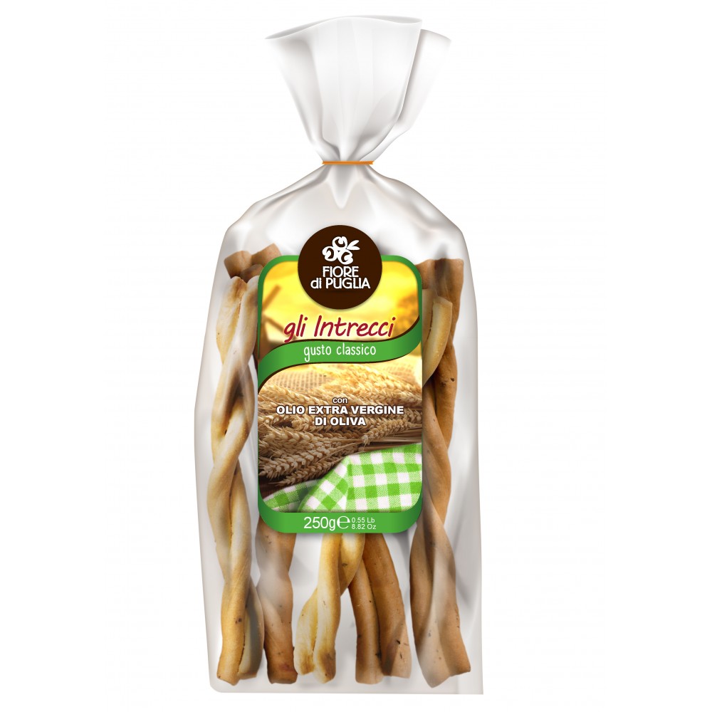 TARALLI INTRECCI AL GUSTO CLASSICO 250GR - 6 PEZZI - FIORE DI