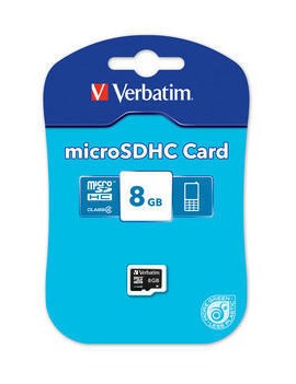 MEMORY CARD MICRO SD/TRANSFLASH 08GB VERBATIM CLASSE 4 - Ciaoone