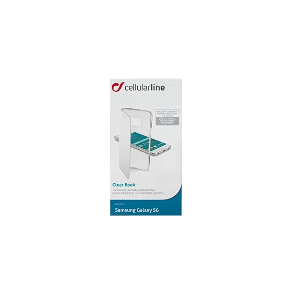 CUSTODIA PER SAMSUNG GALAXY S6 G920 CELLULAR LINE CLEARBOOKGALS6W WHITE CUSTODIA PER SAMSUNG GALAXY S6 G920 CELLULAR LINE CLEARBOOKGALS6W WHITE