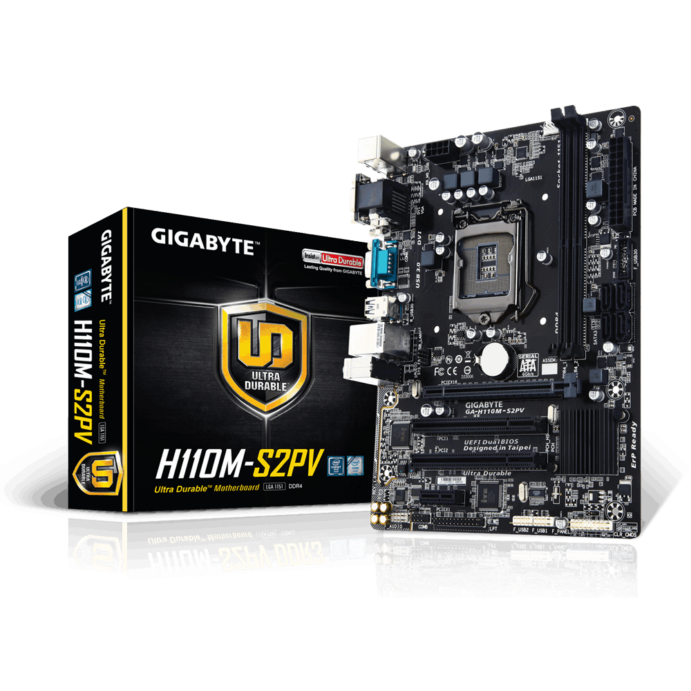 MAINBOARD SLGA1151 GIGABYTE H110M-S2PV GA-H110M-S2PV MAINBOARD SLGA1151 GIGABYTE H110M-S2PV GA-H110M-S2PV