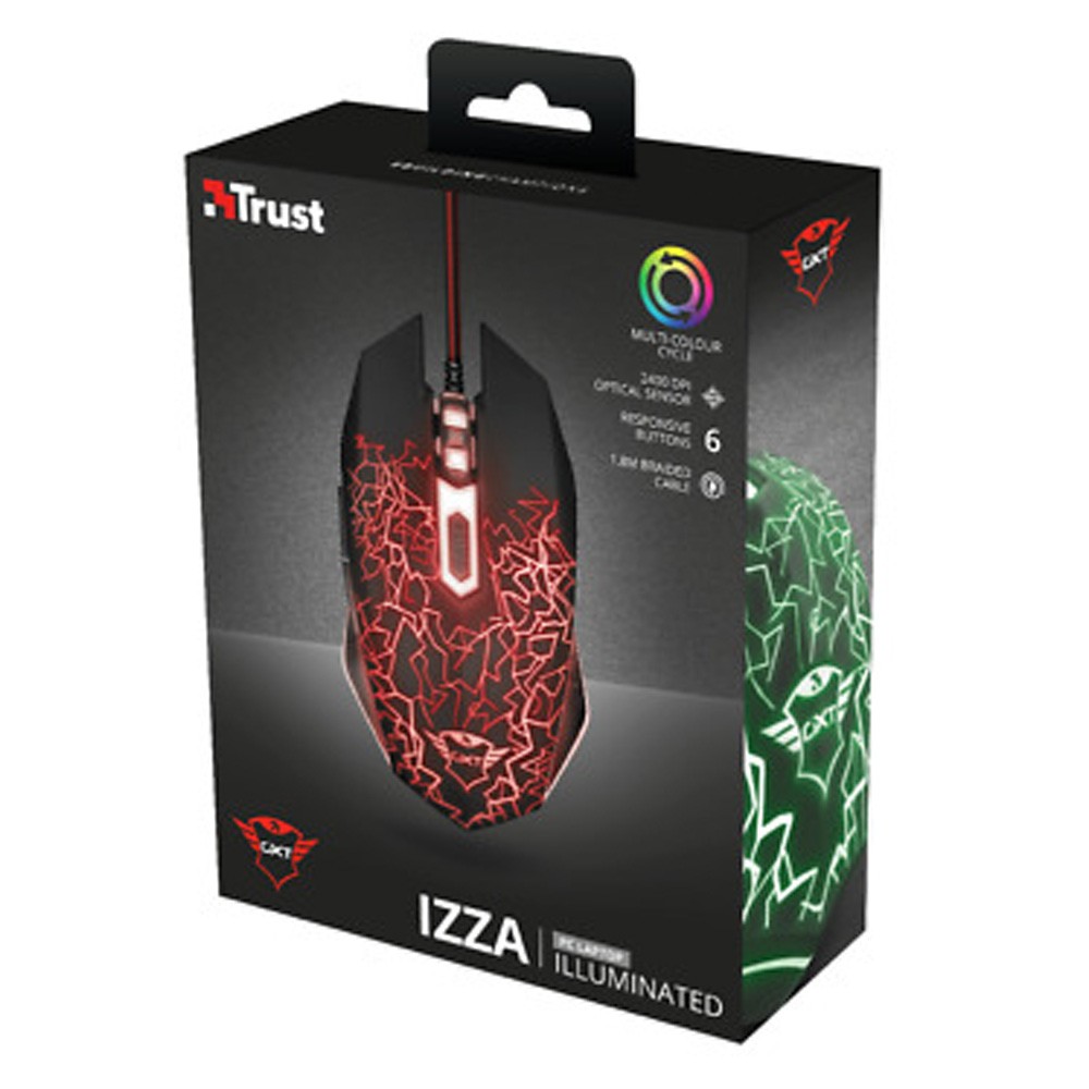 MOUSE OTTICO USB GAMING TRUST GXT105 IZZA