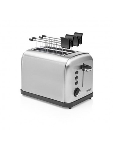 Princess Tostapane 2 Fette 850W | Acciaio Inox Con Funzioni Scongelamento E Riscaldamento | Compatto Per Campeggio 01.142400.01.001