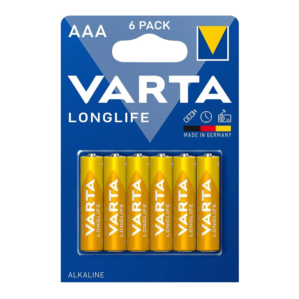 BATTERIA MINISTILO AAA ALCALINA 6PZ VARTA LONGLIFE MN2400