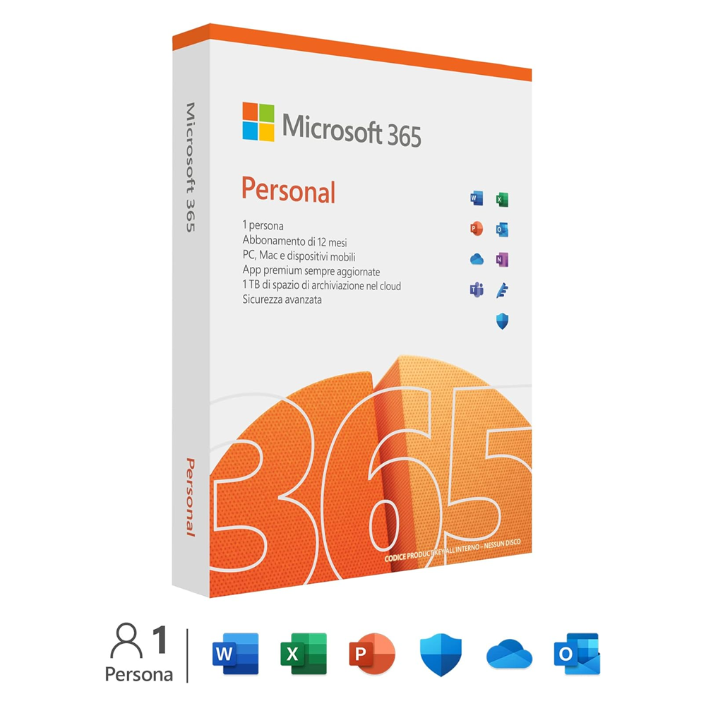 SOFTWARE MICROSOFT 365 PERSONAL 12 MESI