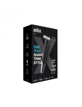 RASOIO ELETTRICO BARBA BRAUN SERIE XT5200 CON RIFINITORE  BLACK/GRAY