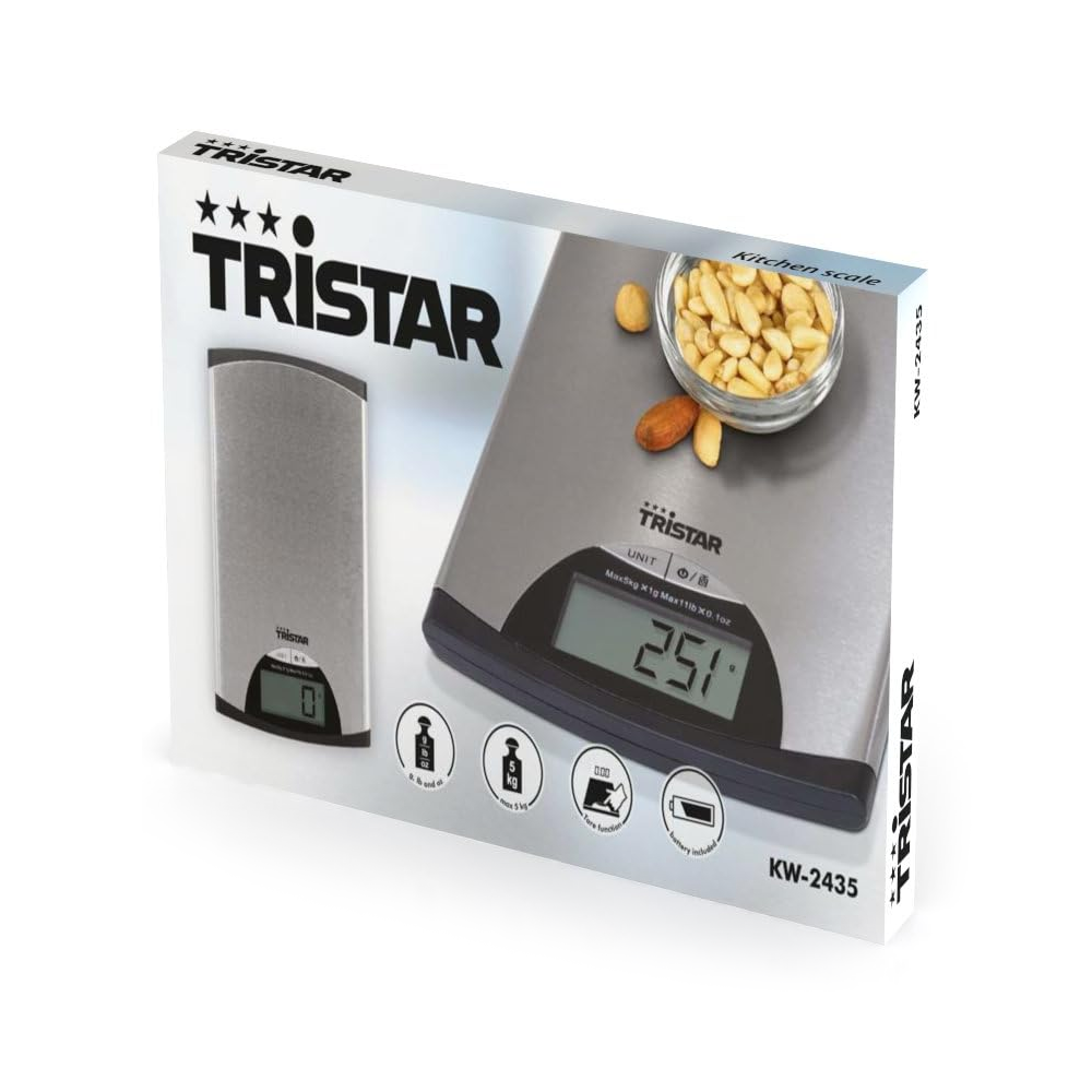 BILANCIA DA CUCINA DIGITALE TRISTAR ACCIAIO