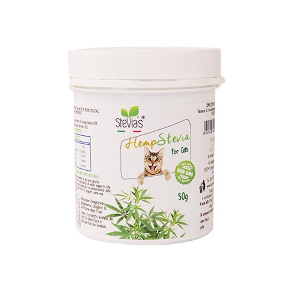 Hempstevia Cats Foglie e pianta di Canapa e Stevia - Ciaoone Hempstevia Cats Foglie e pianta di Canapa e Stevia - Ciaoone