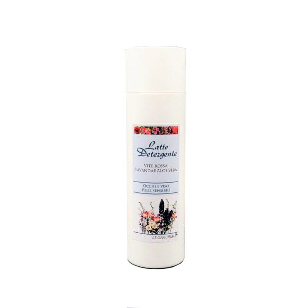 Latte detergente viso con Vite rossa, Lavanda e Aloe Vera - Latte detergente viso con Vite rossa, Lavanda e Aloe Vera -