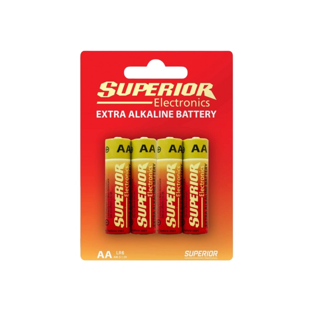 BATTERIA STILO AA ALCALINA 4PZ SUPERIOR SUPBA002