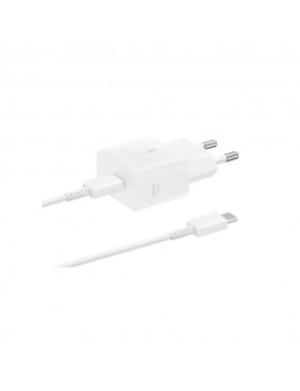 CARICABATTERIA DA RETE SAMSUNG SUPER FAST CHARGING 25W USB-C + CAVO TYPE-C EP-T2510XWEGEU WHITE