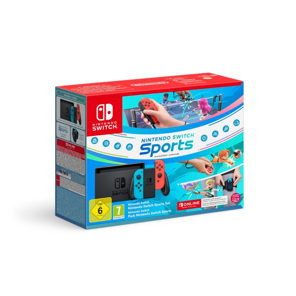 CONSOLE NINTENDO SWITCH JOY-CON ROSSO/BLU NEON BUNDLE SWITCH SPORT + 12 MESI DI ABBONAMENTO ITALIA