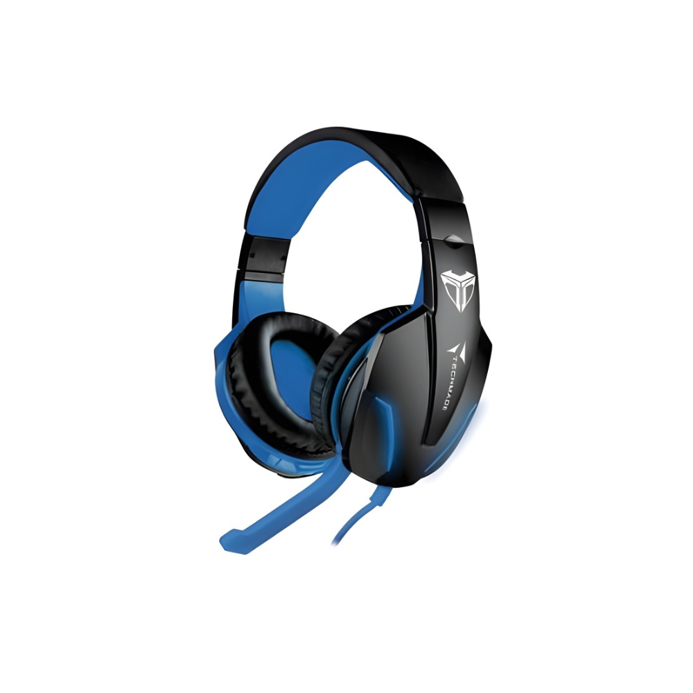 CUFFIE + MICROFONO 3.5MM GAMING TECHMADE TM-FL1-CAMBLU