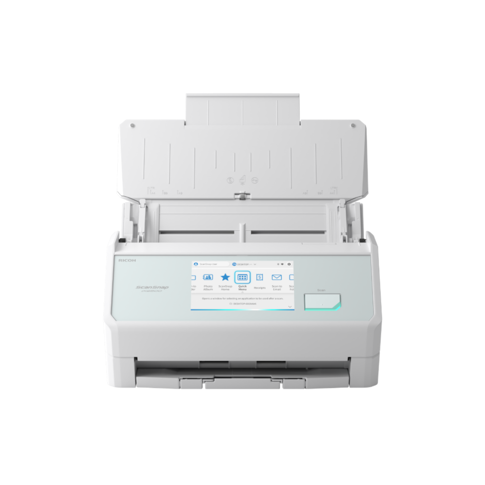 RICOH ScanSnap iX2500 Bianco – Scanner A4 Duplex Wi-Fi 6 con Touchscreen